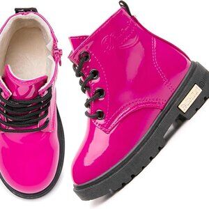 Daclay Kids Boots Boys & Girls Candy-Colored Waterproof Velvet Boots